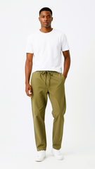 GUESS Mens Relaxed Fit Cotton Trouser