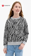 MNG Girls Zebra Print Sweat Shirt