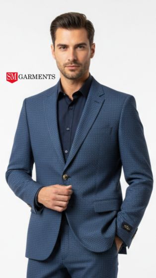 مینز سلم فٹ پرنٹ شدہ پریمیم بلیزر مختصر لمبائی