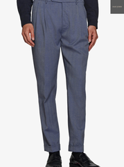 Dan Jhon Powder blue Herringbone trousers