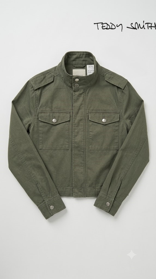 TEDDY SMITH WOMENS DOUBLE POCKET DENIM JACKETS