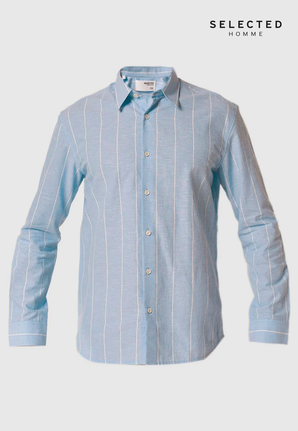 Selected Blue Striped Linen Shirt