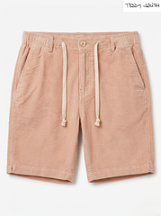 Teddy Smith Men's Casual Corduroy Drawstring Shorts – Dusty Rose