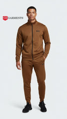 یو اے مینز براؤن فل زپ ٹریک سوٹ