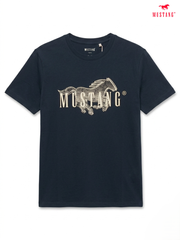 Men's Western "Mustang" Graphic T-Shirt – Deep Navy