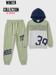 Boys' 2-Piece Varsity Graphic Hoodie and Joggers Tracksuit Set