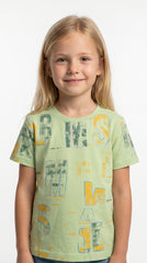 M&S Girls Metallic Print T Shirt