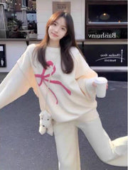 Ribbon Bowknot Oversized Pullover