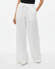 Women's high-waisted wide-leg trousers (polyster)