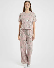 SPF Relaxed Fit Floral Sequin Loungewear Set