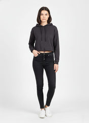 TALLY WEIJL WOMENS CROP STYLE HOODIE