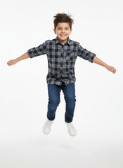 H&M L.O.G.G BOYS CHECKERED FLANNEL SHIRT