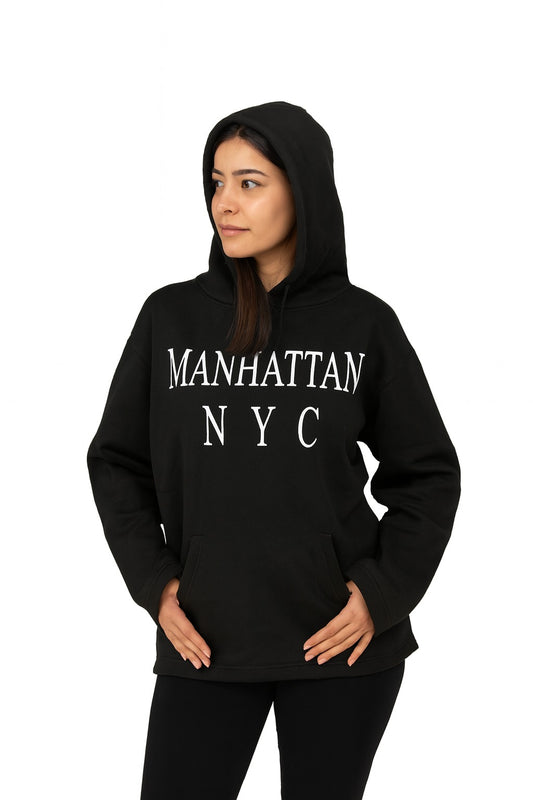 ZR MANHATTAN NYC WOMEN HOODIE (OVERSIZED)