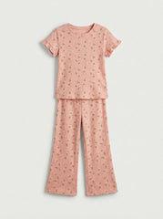 OKAIDI Girls Floral Print Two Piece Set