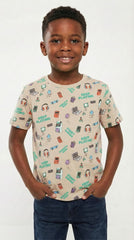 LCW Boys Keep Playing Gamer Print Short Sleeve T-Shirt