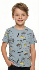 LCW Boys Graphic Print Cool Vibes Short Sleeve T-Shirt