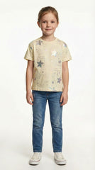 M&S Girls Happy Everyday Iridescent Star Print T Shirt