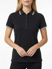 ELEVATE Women's Amarago Piping Polo - Solid Black
