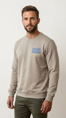 BLEND MENS BHSUN NATURE BACKPRINT SWEATSHIRT