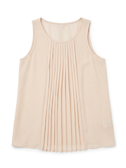Women's Pleated Front Scoop Neck Tank Top