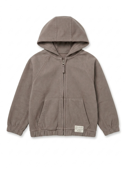 Boys' Wrinkle-Free Fleece Zip-Up Hoodie – Easy-Care Everyday Jacket