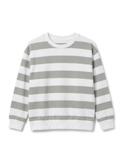 Boys' Long-Sleeve Striped Pullover Sweat Shirt | Iron-Fresh & Wrinkle-Resistant