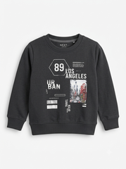 Boys' Charcoal Urban Los Angeles Graphic Sweatshirt
