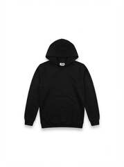 Boys' Classic Black Fleece Pullover Hoodie
