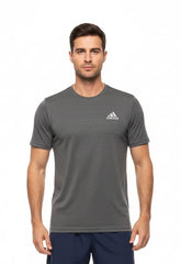MENS ACTIVE WEAR DRI FIT GRAY T SHIRT