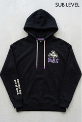 SUB LEVEL WOMENS BACKPRINT BLACK HOODIE