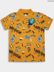 Boys' Gaming & Arcade Print Polo Shirt