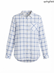Springfield White and Blue Checked Shirt