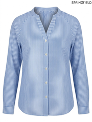 SPRINGFIELD Blue and White Striped Shirt