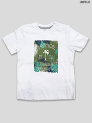 Lupilu Kids Short-Sleeve "Tropical Paradise" Graphic T-Shirt – White