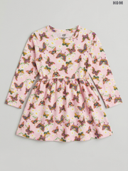 H&M Girls' Butterfly & Daisy Print Jersey Dress