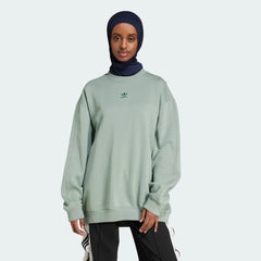 ADI Essentials Fleece Long Oversized Crew Sweatshirt - Smgarment's