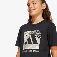 ADIDAS BLACK CAMOU LOGO T - SHIRT - Smgarment's