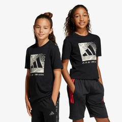 ADIDAS BLACK CAMOU LOGO T - SHIRT - Smgarment's