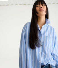AEROPOSTALE Oversized Vertical Stripe Shirt - Smgarment's