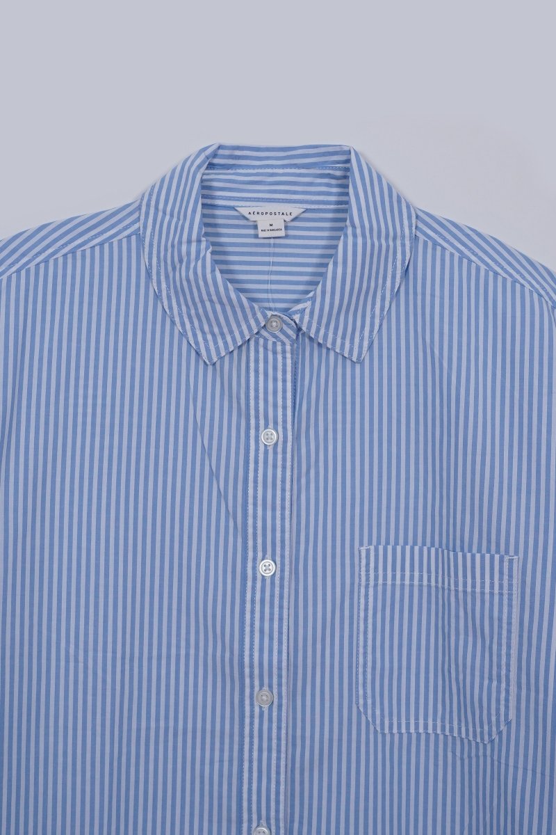 AEROPOSTALE Women's Long Sleeve Striped Shirt - Smgarment's