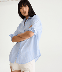 AEROPOSTALE Women's Long Sleeve Striped Shirt - Smgarment's