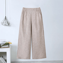 Airy Linen Blend Wide - Leg Women Trouser - Smgarment's