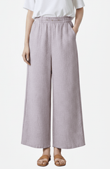 Airy Linen Blend Wide - Leg Women Trouser - Smgarment's