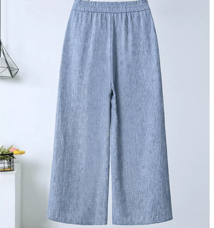 Airy Linen Blend Wide - Leg Women Trouser - Smgarment's