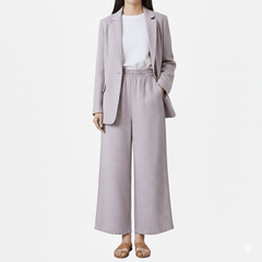 Airy Linen Blend Wide - Leg Women Trouser - Smgarment's