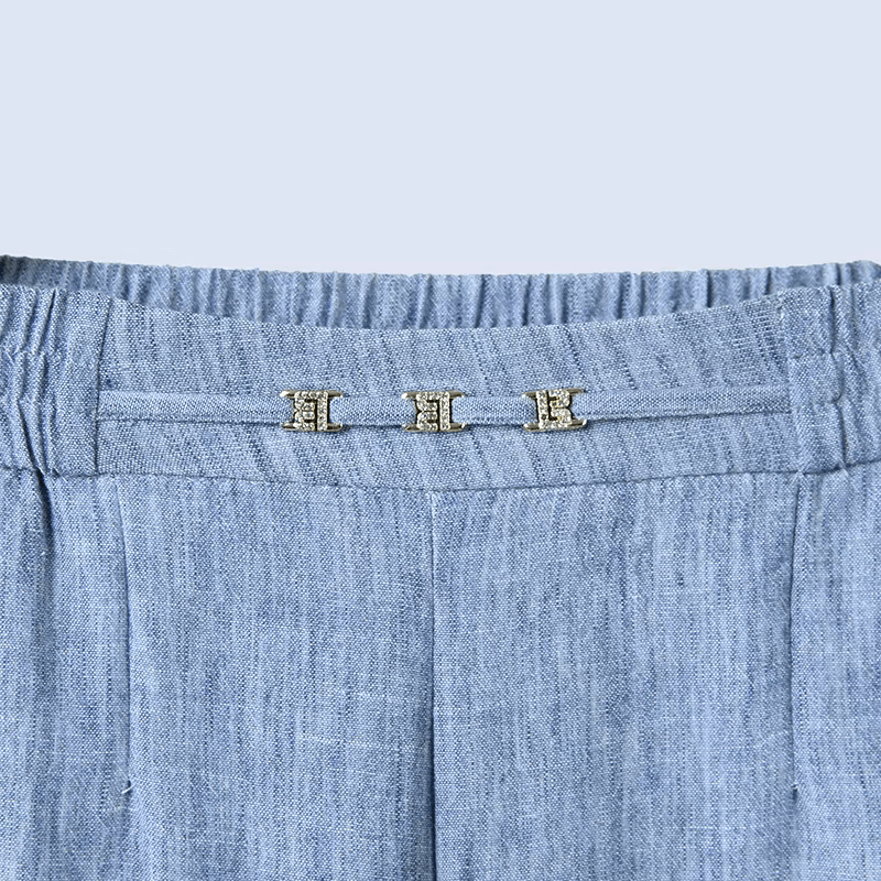 Airy Linen Blend Wide - Leg Women Trouser - Smgarment's