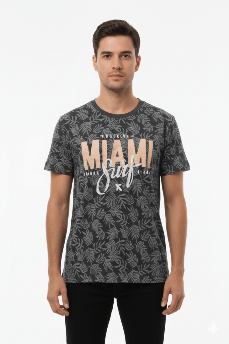 Alphar one men's Vintage men's grey graphic t shirt - Smgarment's