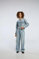 AMISU Wide Leg Jeans - Smgarment's