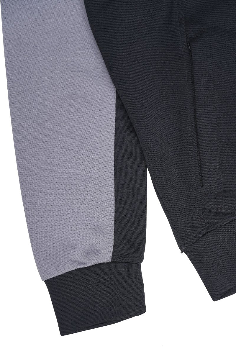 AVIATOR KIDS Color - Block Zip - Up Hoodie – Graphite & Charcoal - Smgarment's