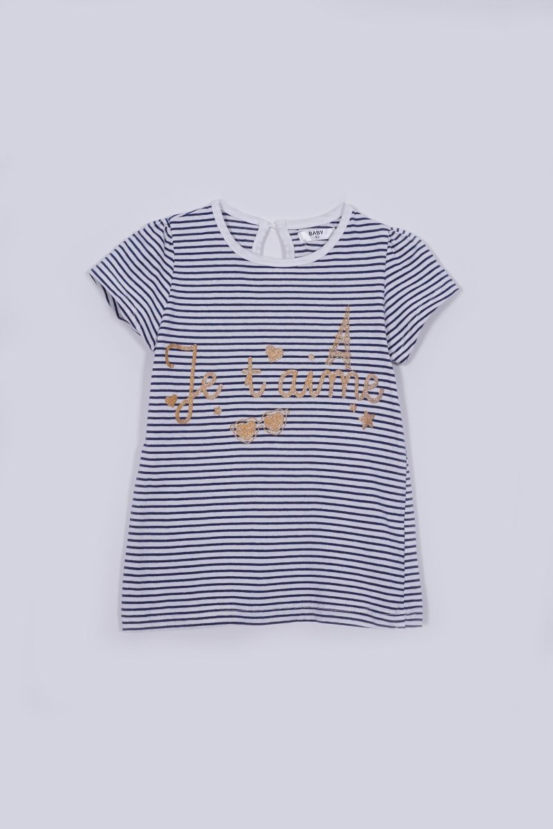 BABY STRIPED ROUND NECK TEE - Smgarment's